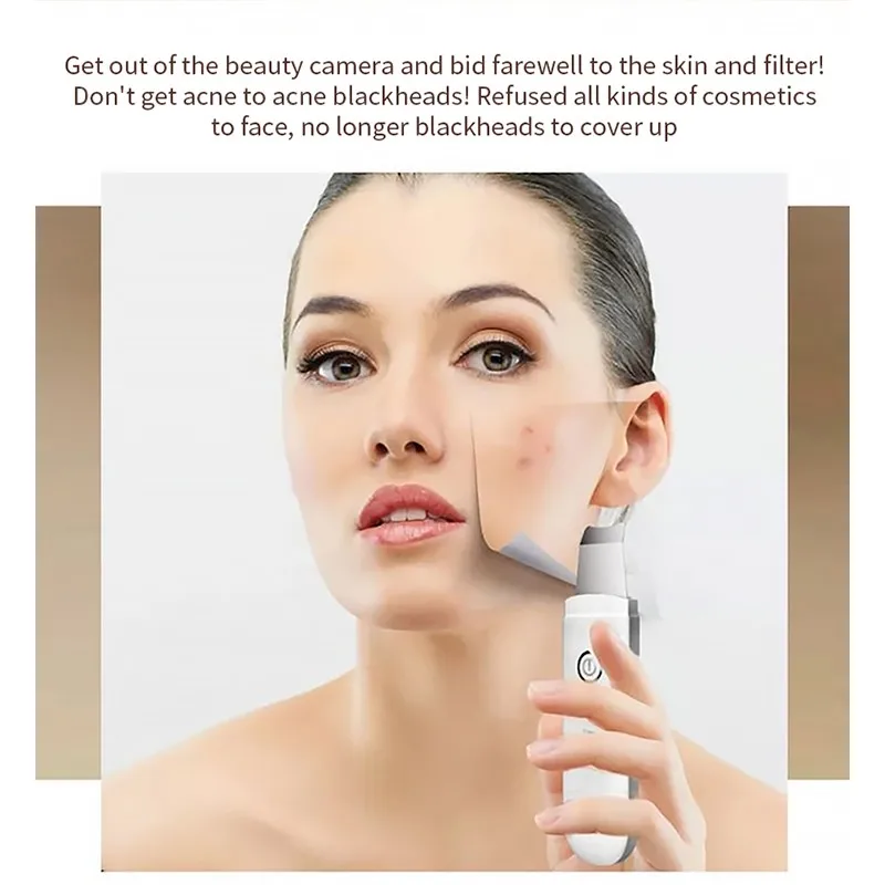 Ультразвуковой скруббер для кожи глубокое аппарат чистки лица удаление грязи