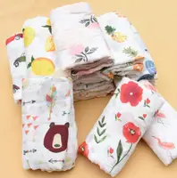 Infant Breathable Blanket Lemon Fruit Animal INS Baby Swaddle Baby Infant Soft Bath Towel Wrap Baby Newborn Bathroom Towels Robe
