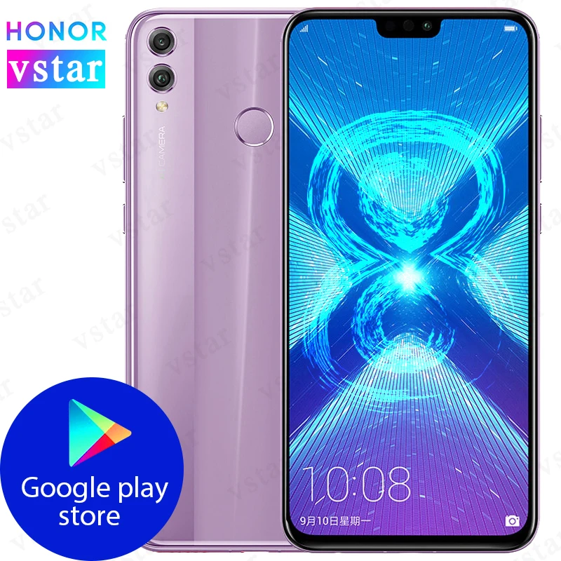 HONOR 8X, мобильный телефон, 6,5 дюймов, 4 ГБ, 64 ГБ, Kirin 710, четыре ядра, Android 8,0, 3750 мАч, разблокировка отпечатков пальцев