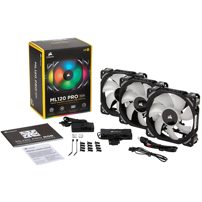 Corsair ML120 PRO 120 мм Премиум магнитная левитация RGB LED PWM вентилятор с освещением |