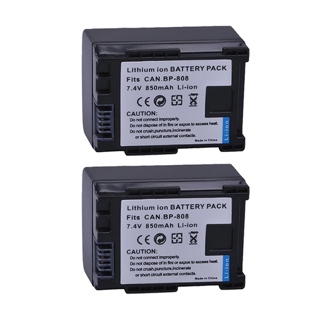 2 шт. BP 808 BP808 батарея для Canon 807 HFM400 HF100 M300 FS36 FS37 HF200 HFS11 HF20 HG21 FS406|Цифровые