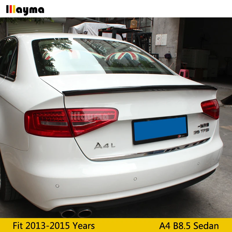 Спойлер для заднего багажника из углеродного волокна Audi A4 B8.5 седан 2013 2014 2015 года
