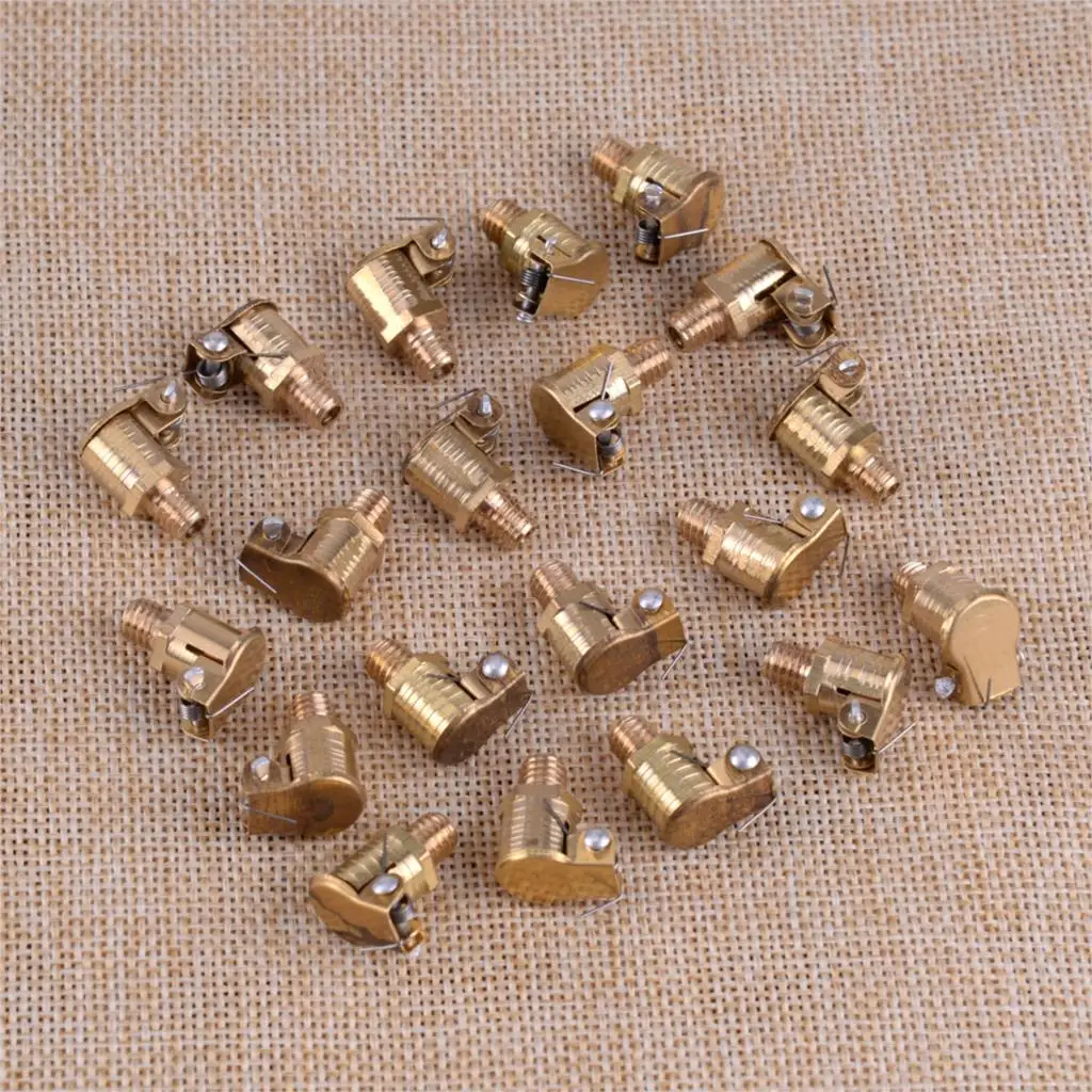 

LETAOSK 20Pcs M6x1mm Metric Male Thread Brass Plated Grease Oil Cup Oiler Spring Flip Cap Port Cover Fit For Hit Miss Engine