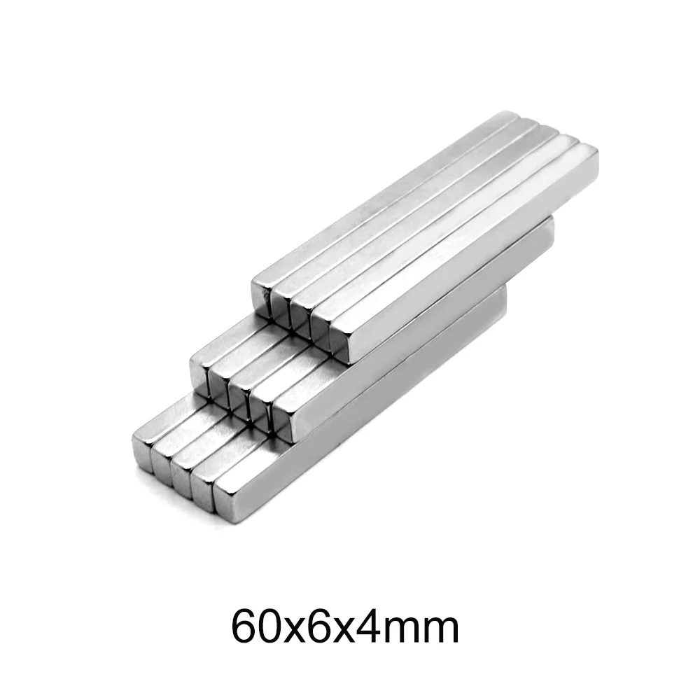 

2/5/10/20/50PCS 60*6*4 Block Strong Magnet 60mm x 6mm Quadrate Neodymium Magnets sheet 60x6x4mm N35 Permanent Magnet 60x6x4 mm