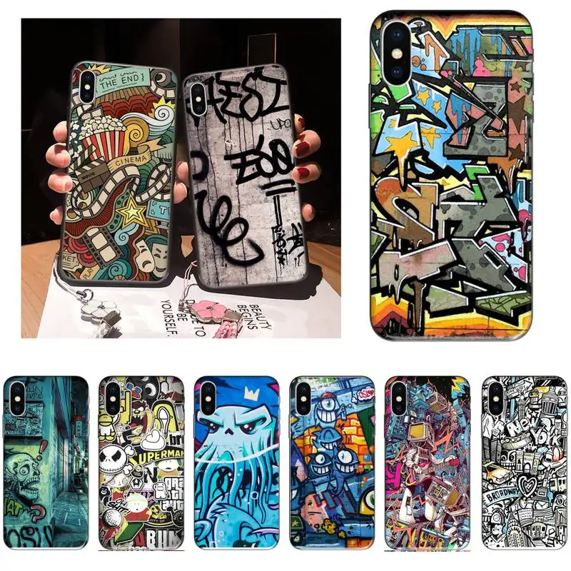 

XSPING graffiti wallpaper Phone Case For iPhone 12 Mini 11 Pro XS Max X XR 7 8 Plus