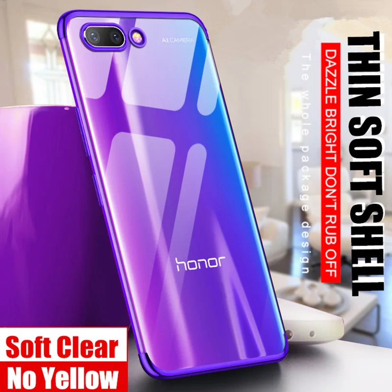 Чехол с металлическим эффектом для Honor 10 светильник 9 Lite Honor 8 Pro 7A 7C 6C Примечание 10 играть мягкий TPU чехол для Honor 8X 7X 8A вид 20 10 Lite
