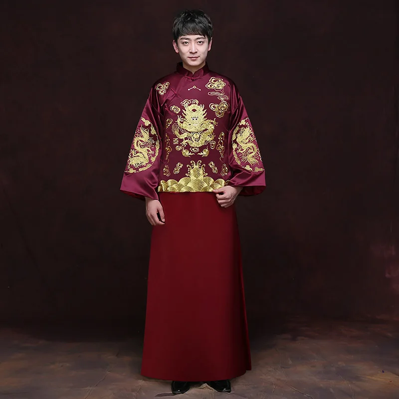 Свадебное платье в китайском стиле свадебное с Фениксом китайская новая