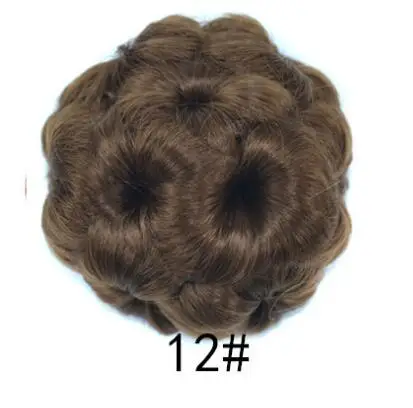 T4/27/30 9 цветов Pervado волосы синтетические волосы кудрявые шиньон коготь Updo Bun Аксессуары женские волосы кусок Стиль Высокая температура волокна - Цвет: T4/27/30