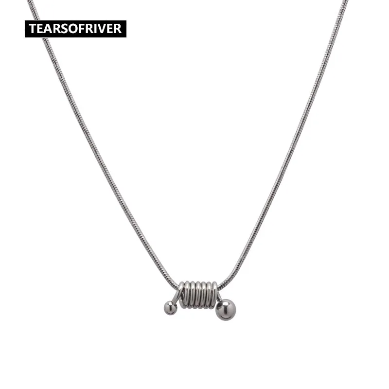 

The New Coil Pendant Hip Hop Cold Wind Necklace Ins Personality Design European and American Jumping Di Accessories