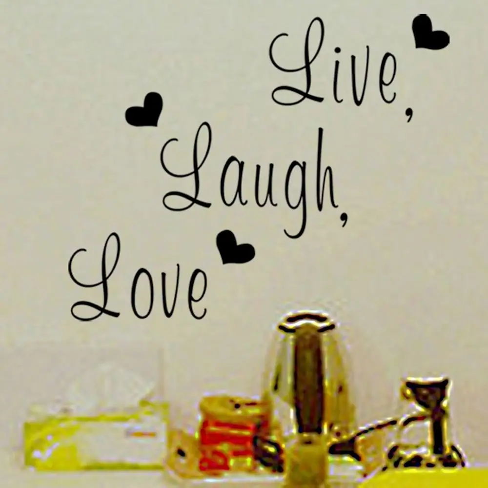love Простая модная английская виниловая наклейка на стену с надписью «Live laughe Love», креативная виниловая наклейка на стену для спальни, гостиной, домашнего декора - Цвет: love