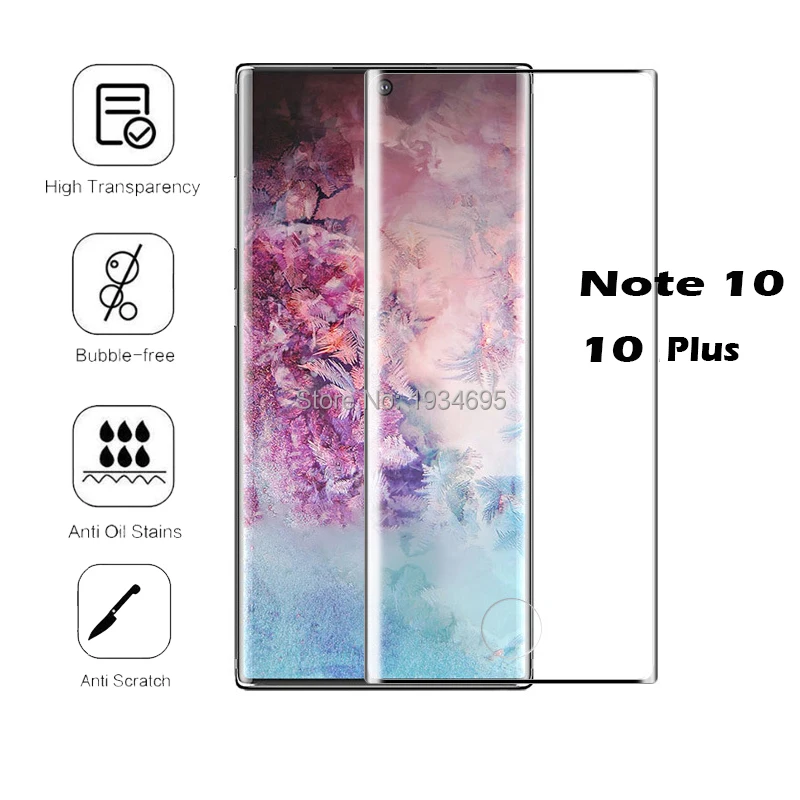 3D закаленное стекло для Samsung Galaxy Note 10 Plus Защитное экрана S10 + | Мобильные телефоны и