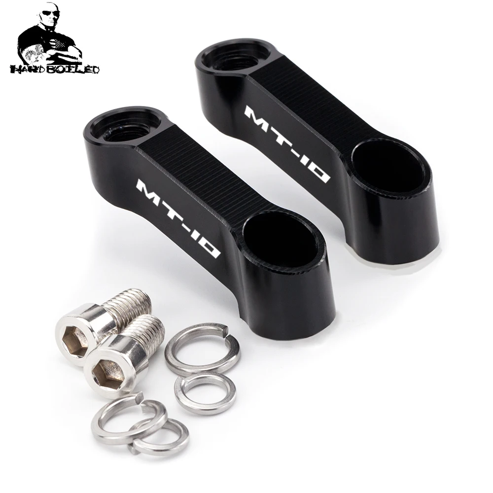 

10MM 8MM Universal Moto Parts For Yamaha MT07 MT10 MT03 MT09 Motorcycle Rearview Mirrors Extension Riser Extend Adapter MT 07 09