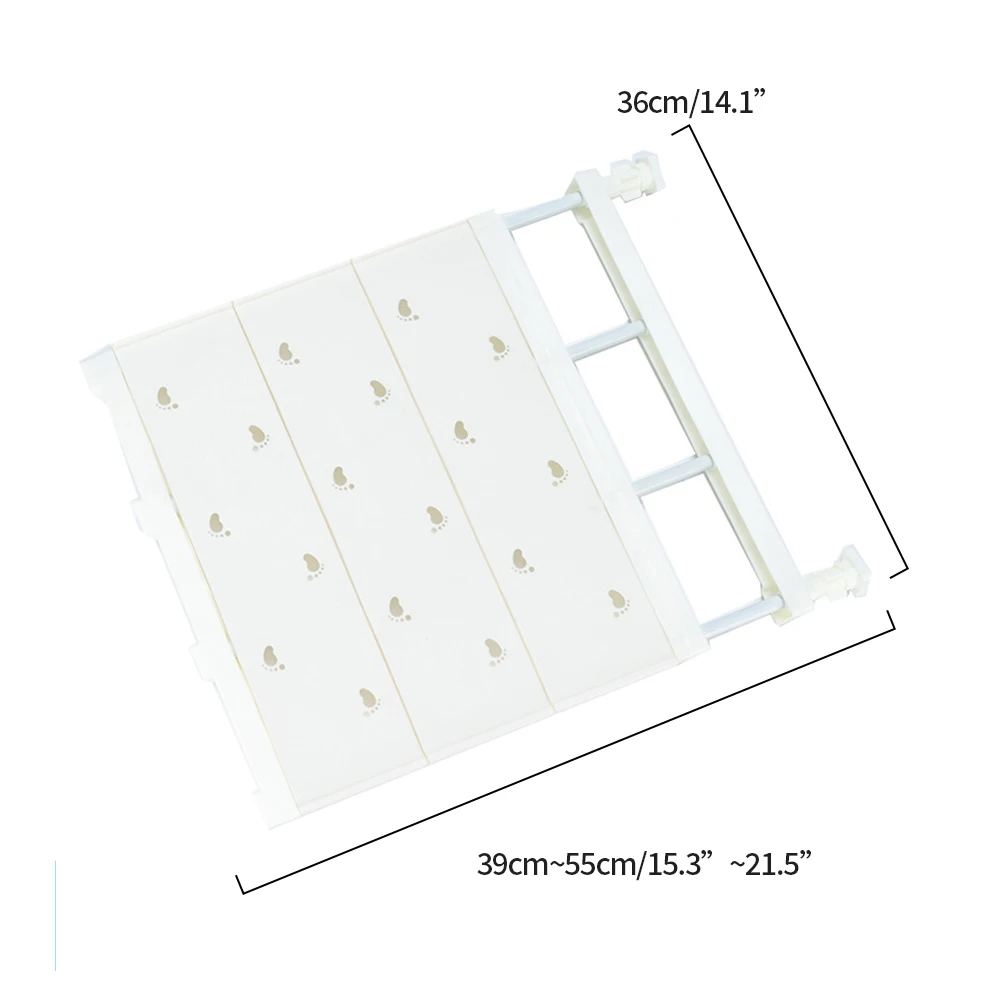 

Stratified Partitions Telescopic Shelf Perforation-Free Wardrobe White Multi-Size Storage For Wardrobe Closet Bathroom Toilet