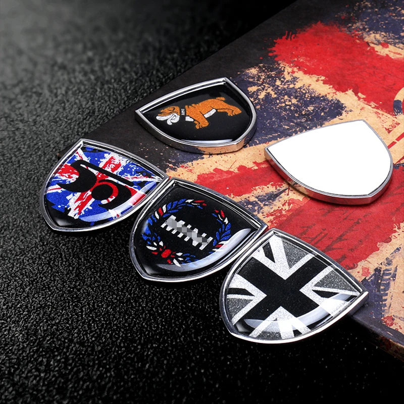 

Union Jack Car Metal Emblem Badge Stickers Decals For Mini Cooper Countryman Clubman F54 F55 F56 R55 R56 R60 F60 Car Accessories