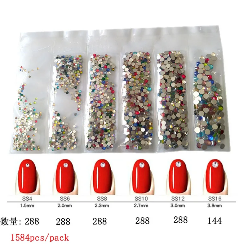 Многоразмерные стеклянные стразы для ногтей украшения кристалл страз подвески