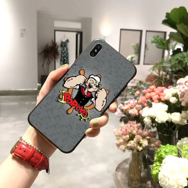 Мягкий силиконовый чехол для телефона из ТПУ HPCHCJHM popeye iPhone 11 pro XS MAX 8 7 6 6S Plus X 5S SE 2020 XR
