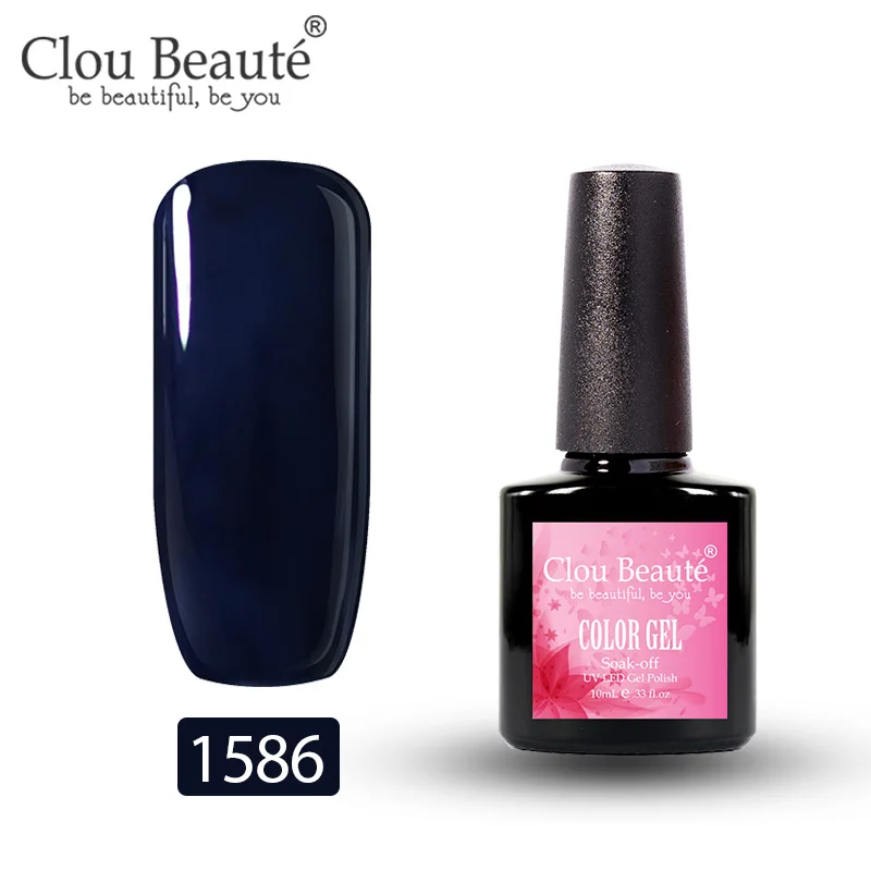 Clou Beaute 179 цветов Гель-лак для ногтей 10 мл УФ маникюр Дизайн полуперманентные Лаки дизайн ногтей гель Украшение Лак - Цвет: 1586