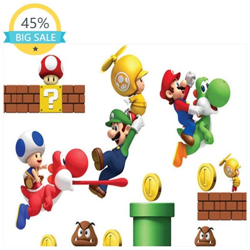 

70*50cm Superhero 3D Wall Stickers Cartoon Super Smashed Wall Decal Kids Bedroom Background Wall Decoration