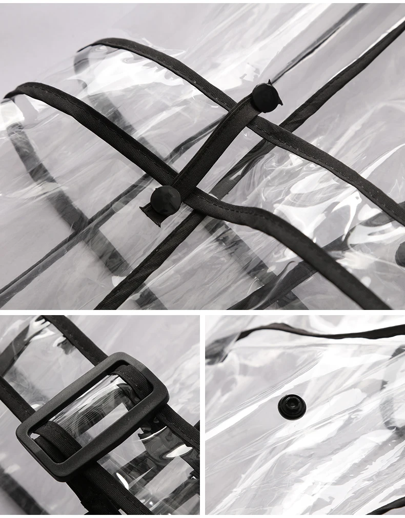 Модный прозрачный мягкий дождевик из ЭВА длинный женский пояс с окантовкой