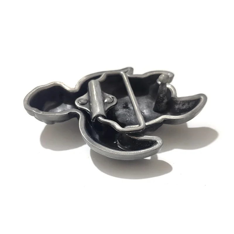 Мужская классическая пряжка для ремня в виде черепахи серебряного цвета