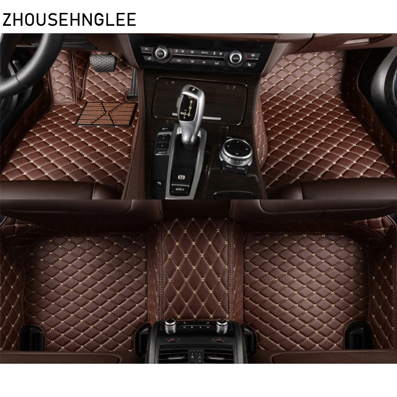 

zhoushenglee Leather Auto Floor Mats pad for BMW X5 F15 - 2014-2018 Car Mats All Weather Waterproof Non-slip 3D Carpets Liner