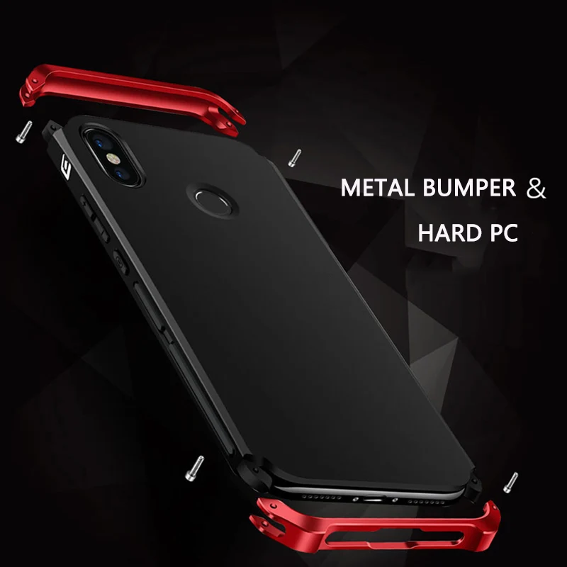 Роскошный бронированный чехол для Xiaomi Redmi Note 7 Pro Чехол Note6 Алюминиевый металлический бампер жесткий ТПУ задняя крышка для Xiaomi 8 SE чехол