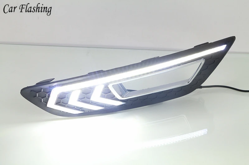 2 шт. автомобильные светодиодсветодиодный дневные ходовые огни для Ford Focus 3 mk3 2015