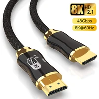 8k hdmi compatible cable 60hz 4k120hz ultra high speed 48gbps for tv ps4 8k tv digital cables hdr10 hdmi compatible 2 1