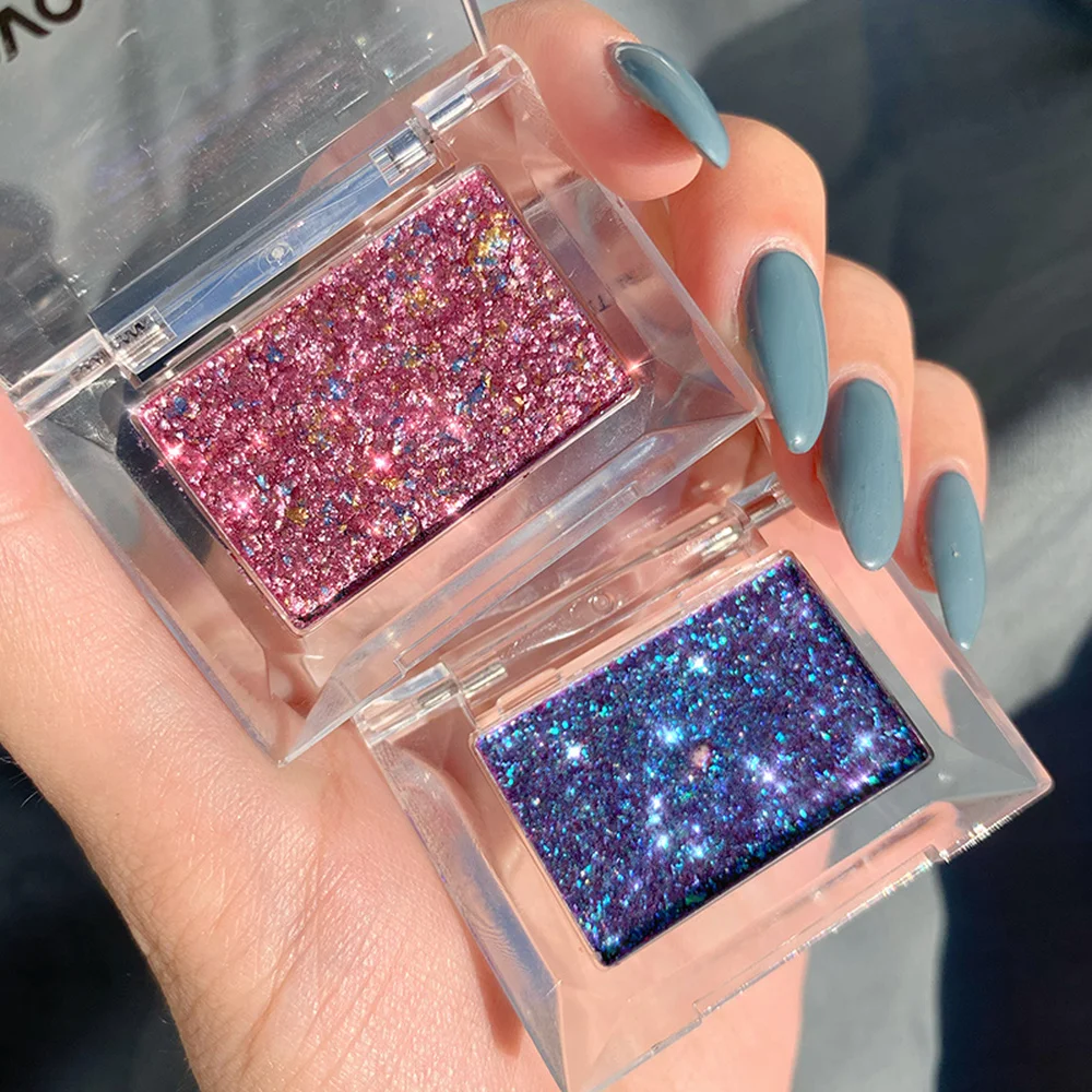 NOVO 10 цветов мерцающие красота застекленные Профессиональные Тени для век