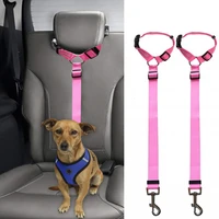 universal practical cat dog safety adjustable car seat belt harness leash puppy seat belt travel clip strap leads dog accessorie