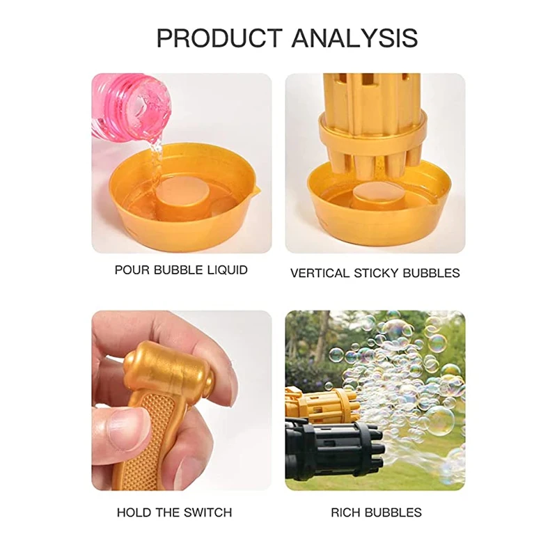

New Kids Automatic Bubble Gun Toys Summer Outdoor Toy Soap Water Bubble Machine Plastic Electric Bubble Machine For Child Gifts