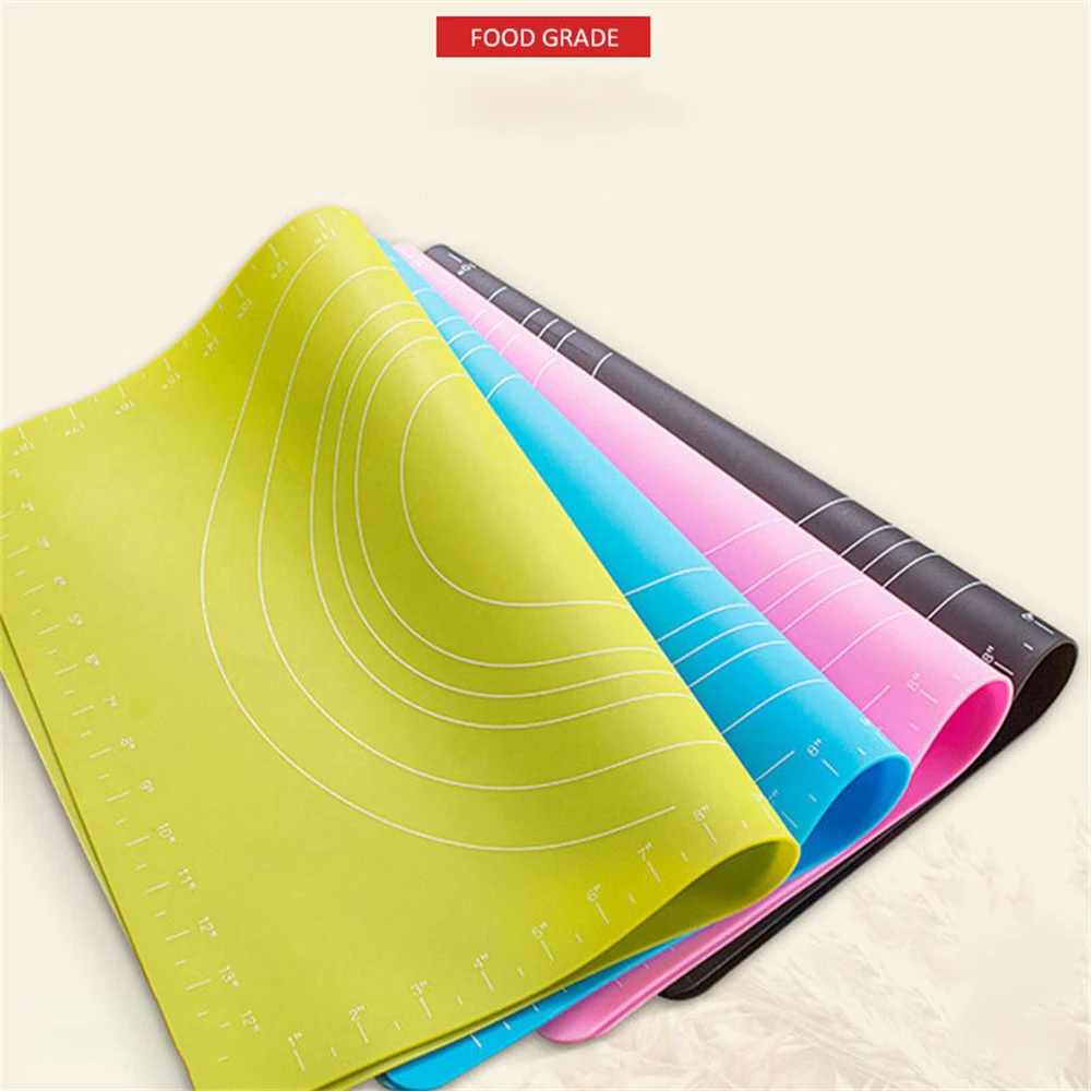 kneading dough mat silicone baking mat pizza cake dough maker pastry kitchen cooking grill gadgets bakeware table mats pad sheet free global shipping