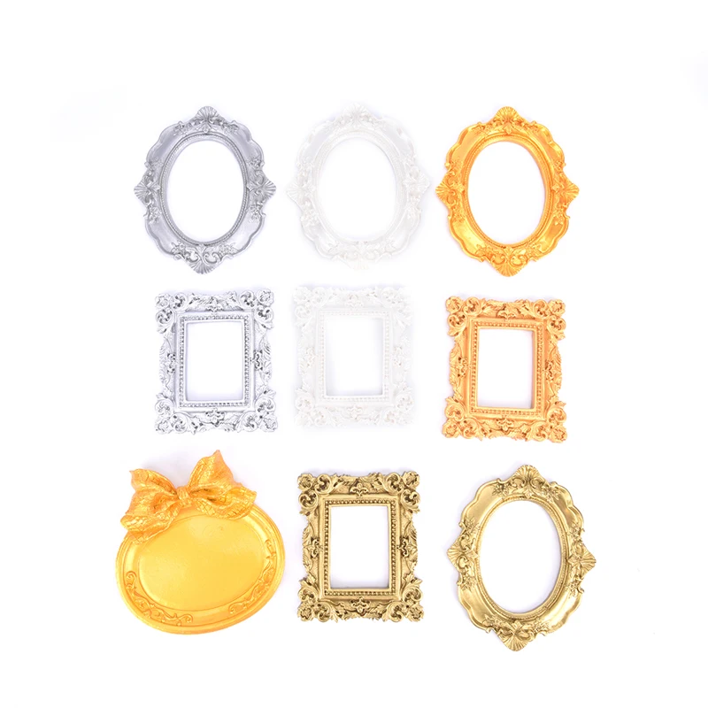 Маленькая золотая фоторамка в стиле ретро фотореквизит Декор для дома косметика