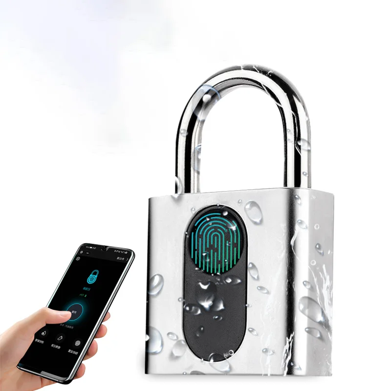

Zinc Alloy Keyless Bluetooth Fingerprint Cabinet Drawer Lock Strongbox Biometrics Electric Lock Fingerprint Padlock