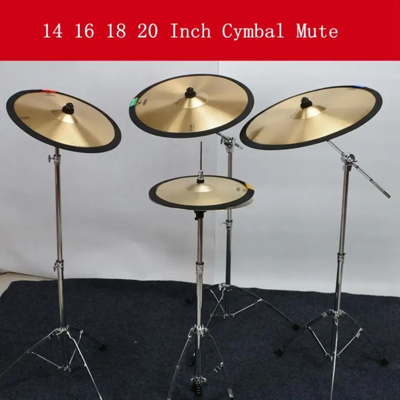 14 16 18 20 дюймов Cymbal Mute Circle Ring Drum Set Hi-hat практический глушитель Cymbals mute Percussion Instruments