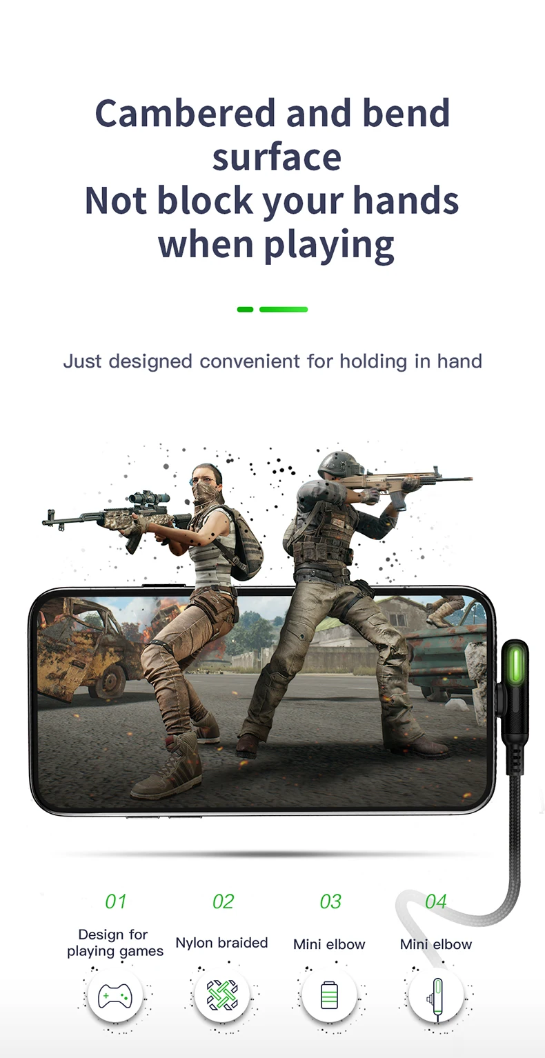Joyroom Micro Usb type C USB 90 Dergee type C кабель светодиодный провод для быстрой зарядки для samsung Galaxy huawei Xiaomi зарядное устройство для передачи данных