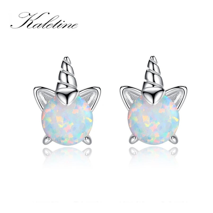 

KALETINE 925 стерлингового серебра опал серьги-гвоздики в виде животных опаловые серьги для женщин ювелирные изделия вечерние аксессуары Подарки для современных женщин