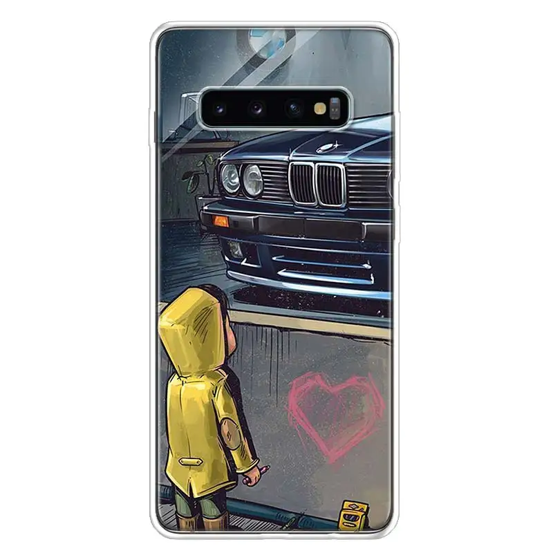 Boy See Sports Car Jdm Drift Phone Case For Samsung Galaxy S10 S21 S20 FE S22 S23 Ultra S10E S9 S8 Plus S7 Edge + Coque Back Cov