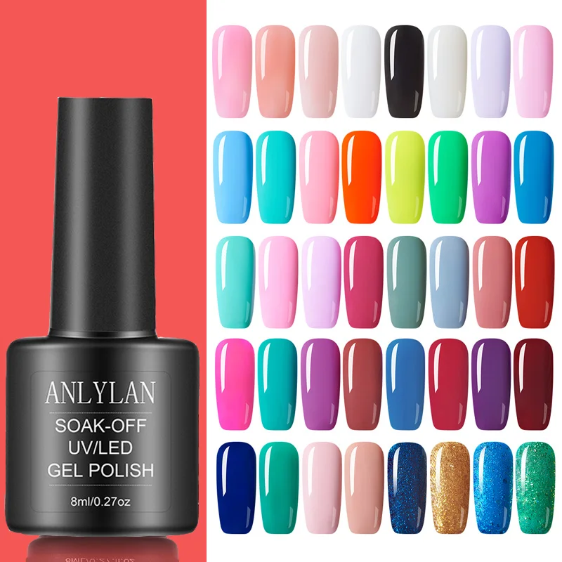 Новинка 2022 гель для ногтей в черном стеклянном флаконе 83 цвета не падает