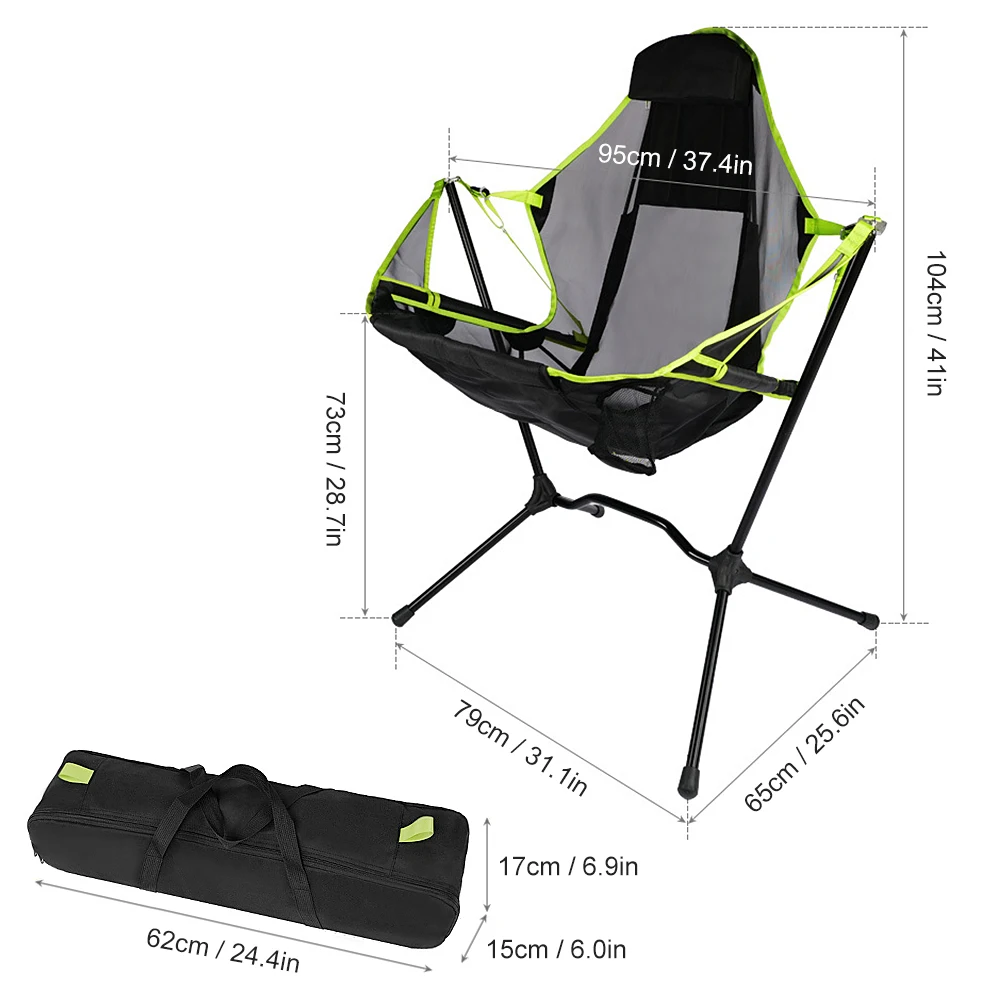 구매 휴대용 편안한 낚시 의자 캠핑 의자 야외 접는 의자 베개와 운반 가방