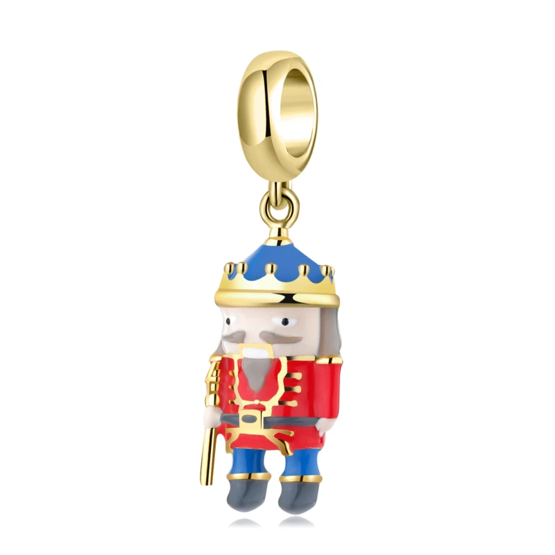 

Royal Guard with Cane 925 Sterling Silver Enamel Beads Pendant Fit Original European Charms Bracelet Women Accessories Jewelry