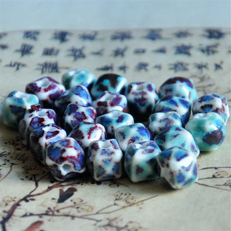 

10mm diy ceramic jewelry accessories bracelet necklace woven loose beads square beads for jewelry making material kids jewelry