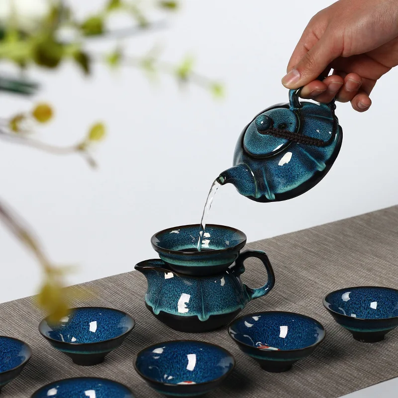 

Portable Travel Tea Set Kung Fu Porcelain Dinner Sets Luxury Chinese Wedding Tea Set Afternoon Tea Ceremony Szklanki Home Eg50cj