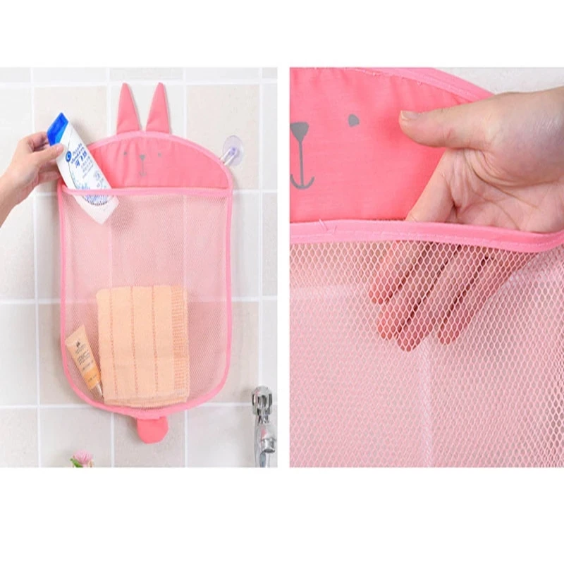 

Bath Toys Kids Baby Tidy Storage Suction Cup Bag Bathroom Bathtub Doll Hanging bag Bath Toy Basket Mesh Storage Bag Water toy