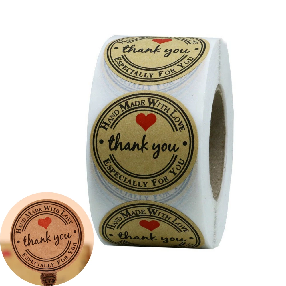 Ручная манда с любовью спасибо специально для вас наклейки этикетки DIY подарок