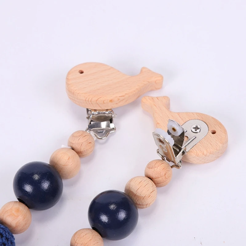 

3 Pcs/Set Baby Pram Pendant Rattle Pacifier Chain Clip Bracelet Infants Wooden Teether Nursing Chewing Toys Shower Gifts
