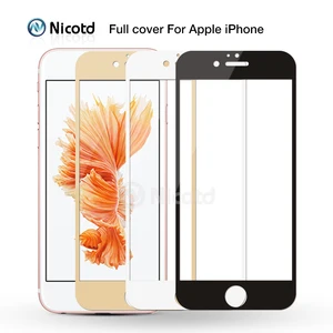 Полное покрытие закаленное стекло для iPhone 7 6 6S Plus 2.5D Защитная пленка для экрана для iphone X 8 7 Plus защитное стекло 12 pro MAX 11