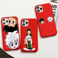 hunter x hunter hxh gon killua anime phone case for iphone 13 12 11 pro max mini xs 8 7 6 6s plus x se 2020 xr red cover