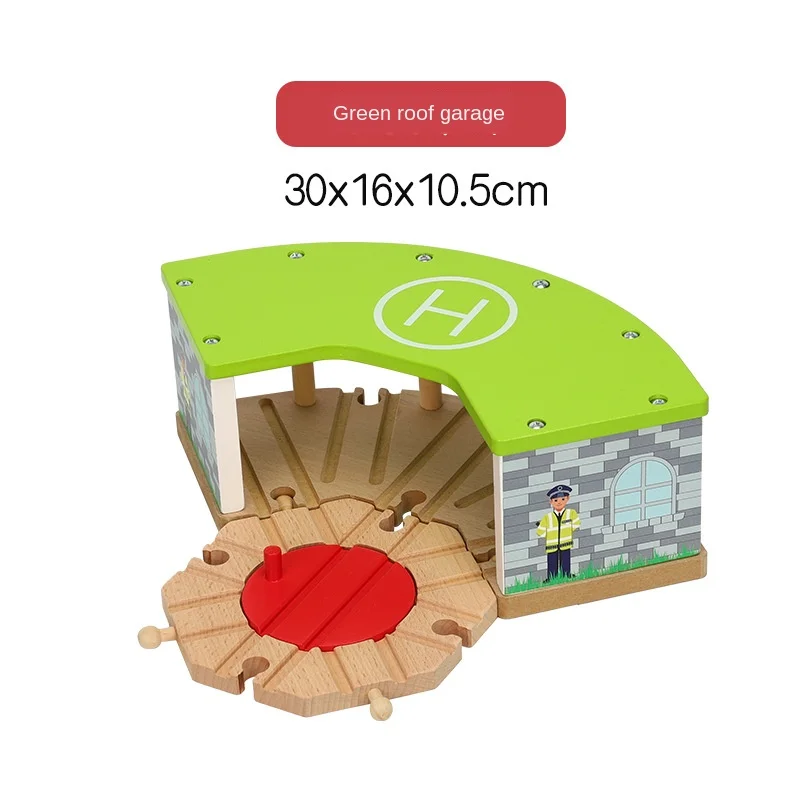 Детский конструктор трек деревянный магнитный поезда гаража станции разные
