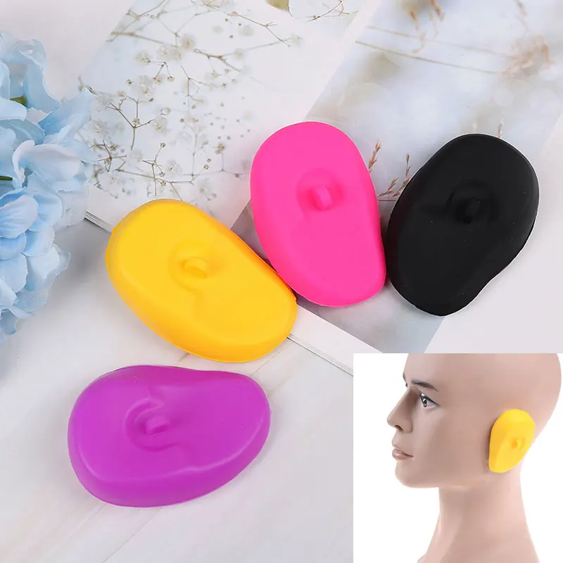 1 Pair Shower Waterproof Hair Coloring Ear Protector Cover Caps Ear Cover Pretty Pro Hair Salon Earmuffs